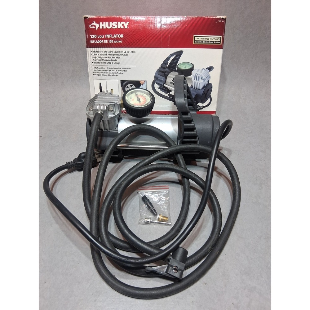 Husky Portable Inflator Pump 120-Volt  365 164 With Original Box